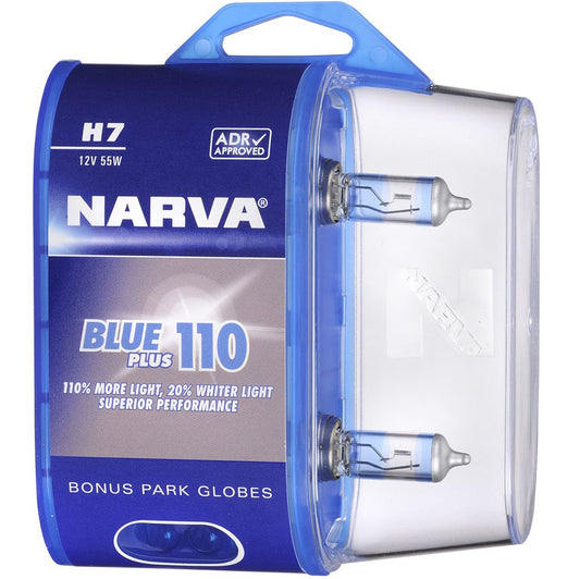 NARVA 48535BL2 H7 12V 55W BLUE PLUS 110 HALOGEN HEADLIGHT GLOBES