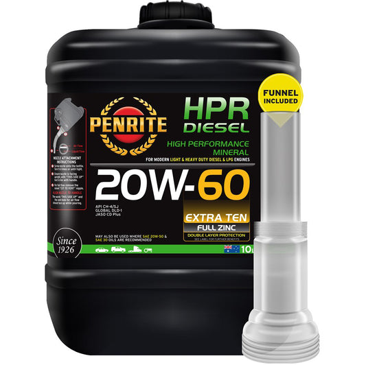 PENRITE HPR DIESEL 20W-60 PREMIUM MINERAL DIESEL ENGINE OIL, 10L - HPRD010