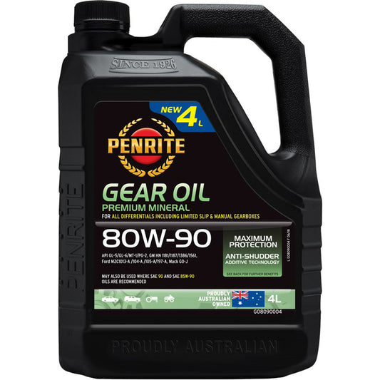 PENRITE GEAR OIL PREMIUM MINERAL 80W-90 4L - GO8090004
