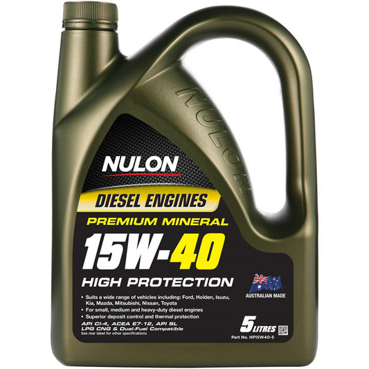 NULON HP15W40-5 5L PREMIUM MINERAL 15W-40 HIGH PROTECTION DIESEL FORMULA 5L