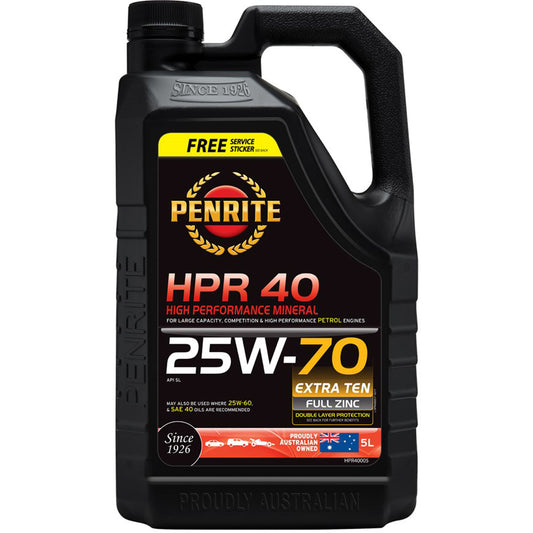 PENRITE HPR 40 HIGH PERFORMANCE MINERAL ENGINE OIL 25W-70 5L - HPR40005