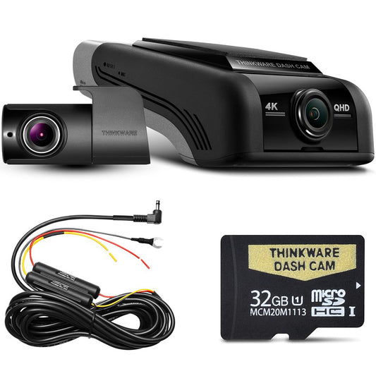 THINKWARE U1000 4K FRONT AND 2K REAR DASH CAM WITH HARDWIRING KIT AND 32GB SD CARD - U4KD32