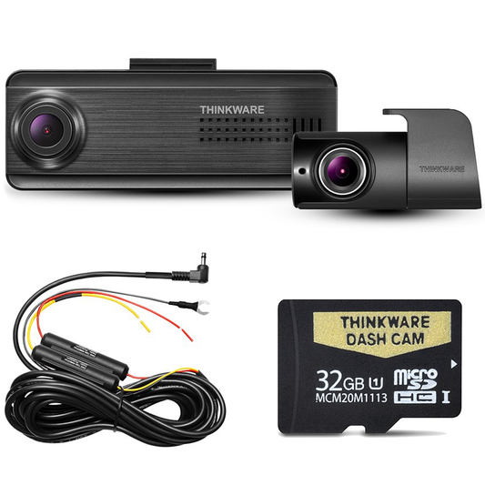 THINKWARE F200 PRO FRONT AND REAR DASH CAM WITH HARDWIRING KIT AND 32GB SD CARD - F200PD32