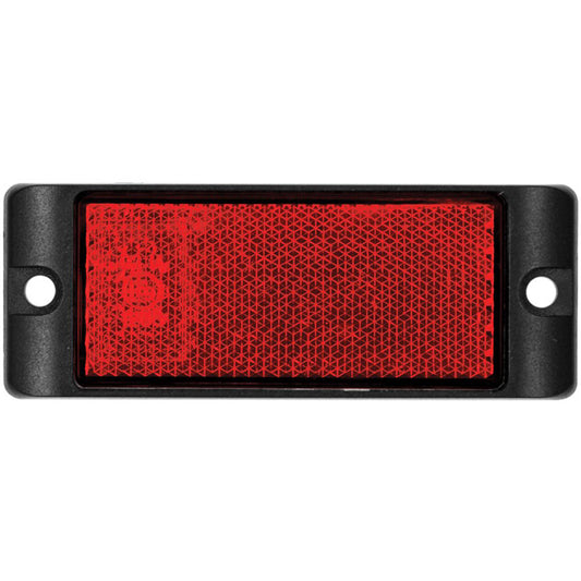 LED AUTOLAMPS 7035R PAIR OF RED REFLEX REFLECTORS - RECTANGLE SHAPE WITH SCREW SURFACE MOUNT