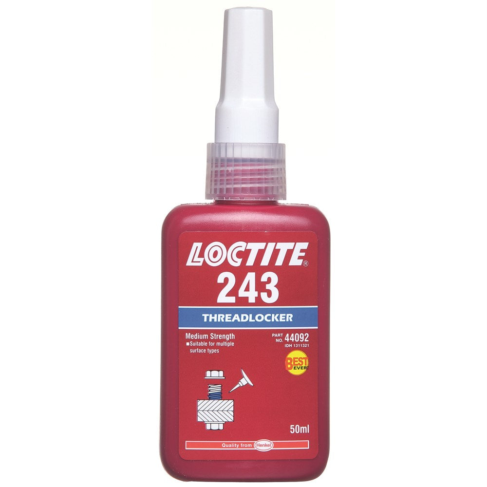 LOCTITE 243 - THREADLOCKER - MEDIUM STRENGTH - BLUE 50ML - 44092