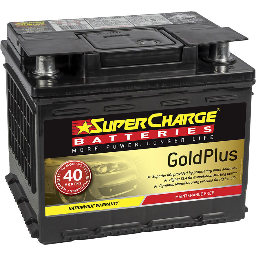 SUPERCHARGE MF44 GOLDPLUS BATTERY MAINTENANCE FREE EURO PASSENGER 510CCA