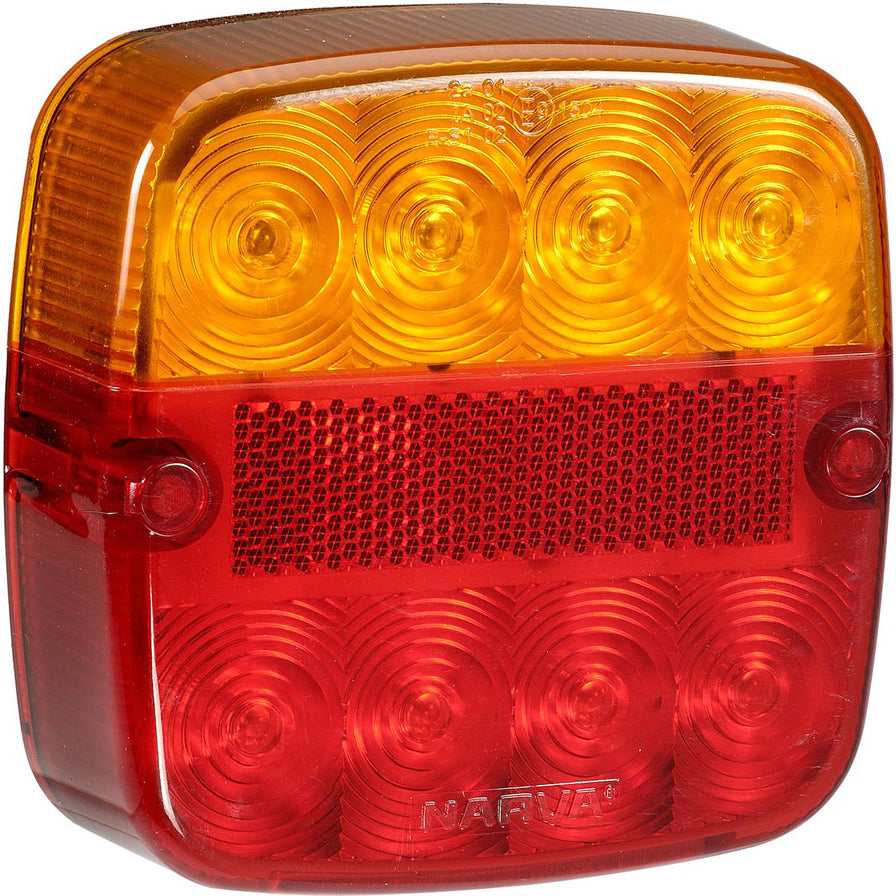 NARVA 93406BL 12 VOLT MODEL 34 L.E.D SLIMLINE STOP/TAIL DIRECTION INDICATOR LAMP (SQUARE) 0.5 CABLE