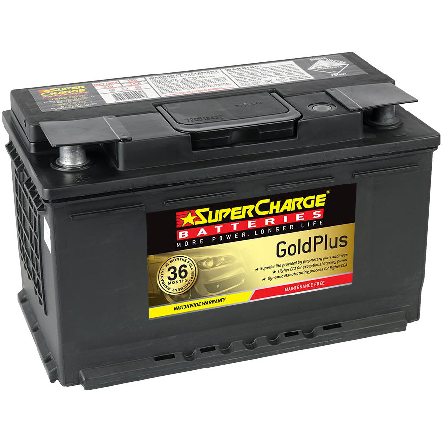 SUPERCHARGE MF77HRX GOLDPLUS BATTERY MAINTENANCE FREE EURO PASSENGER 915CCA