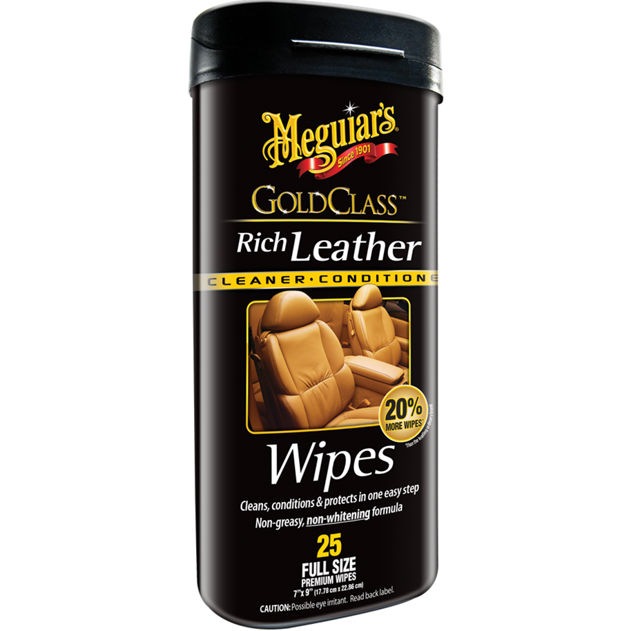 MEGUIAR'S G10900 GOLD CLASS RICH LEATHER WIPES