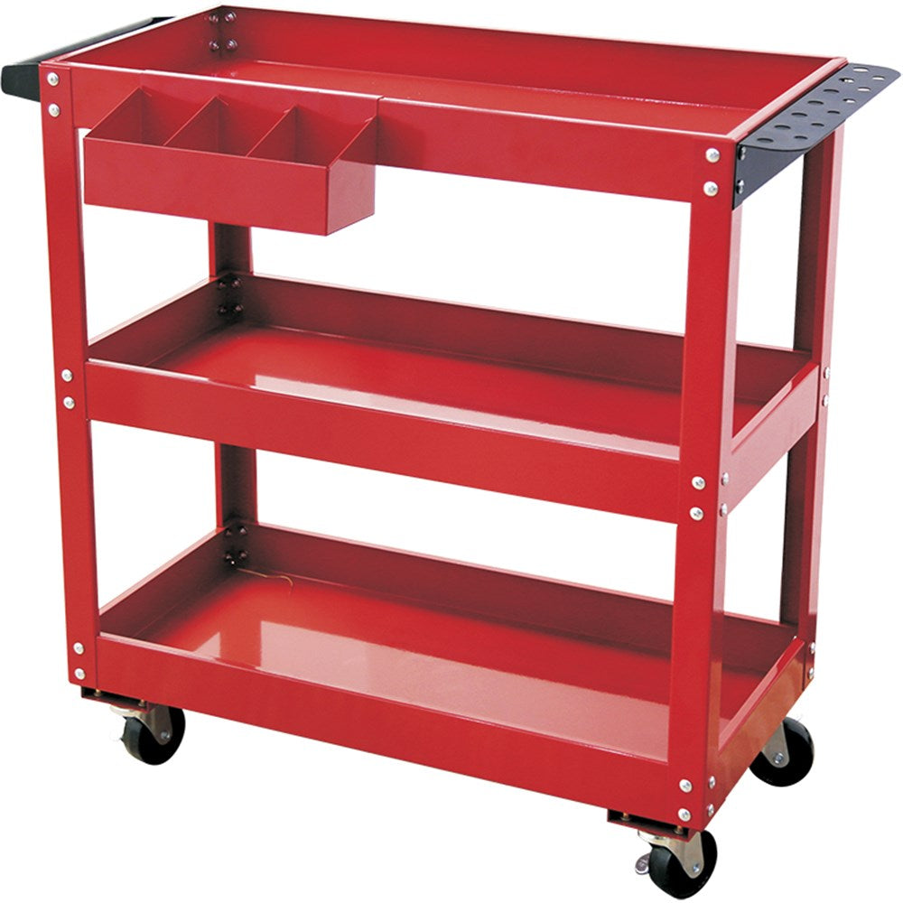 PK TOOL 100KG CAPACITY 3 SHELF STEEL TOOL TROLLEY - PT81002