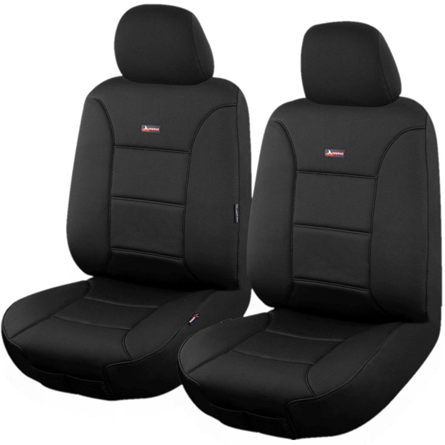 MY CAR SHARKSKIN UNIVERSAL FRONT SEAT COVERS SIZE 30/35 BLACK NEOPRENE - SKNA3504