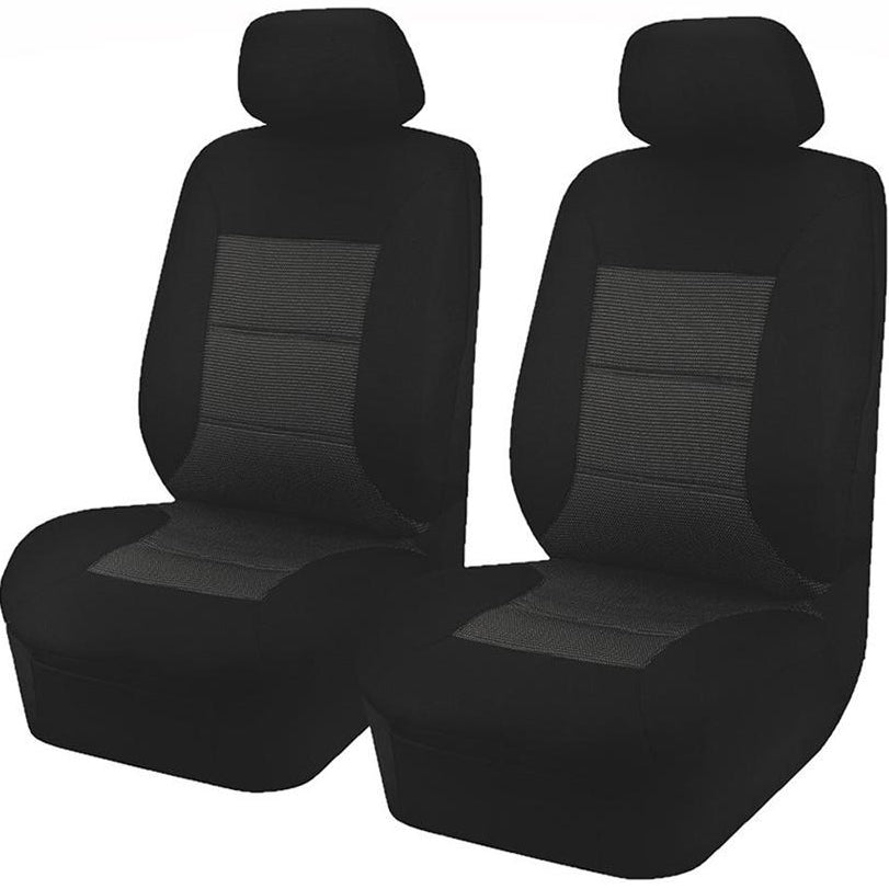 MY CAR UNIVERSAL FRONT SEAT COVERS SIZE 30/35 BLACK PREMIUM - PMA3504