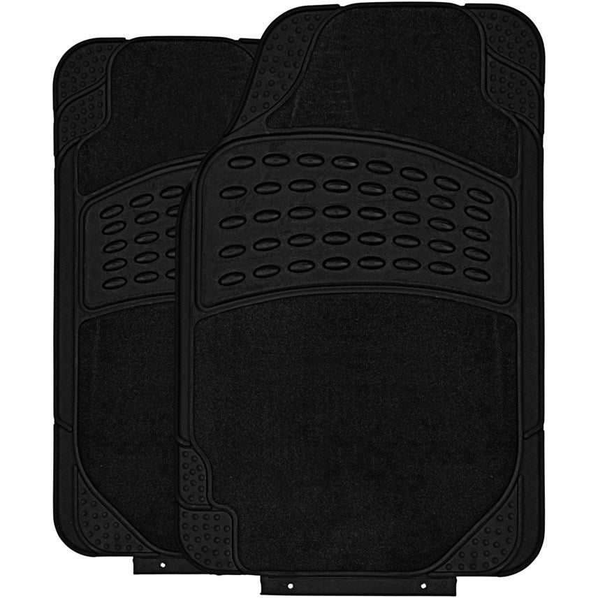 IMPACT CAR MAT FLINDERS BLACK SET O F 2 IM3021BK2